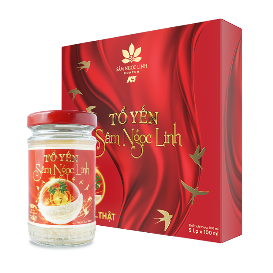Tổ yến Sâm Ngọc Linh 100ml - 5 hũ/hộp