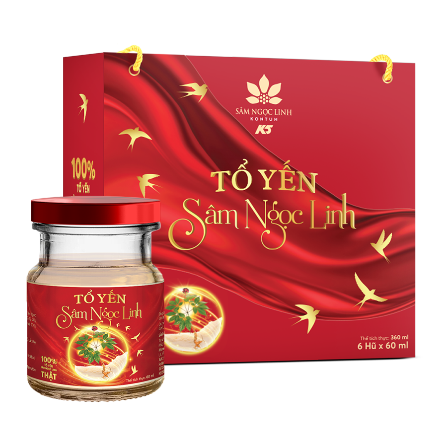 Tổ Yến Sâm Ngọc Linh 60ml - 6 hũ/hộp