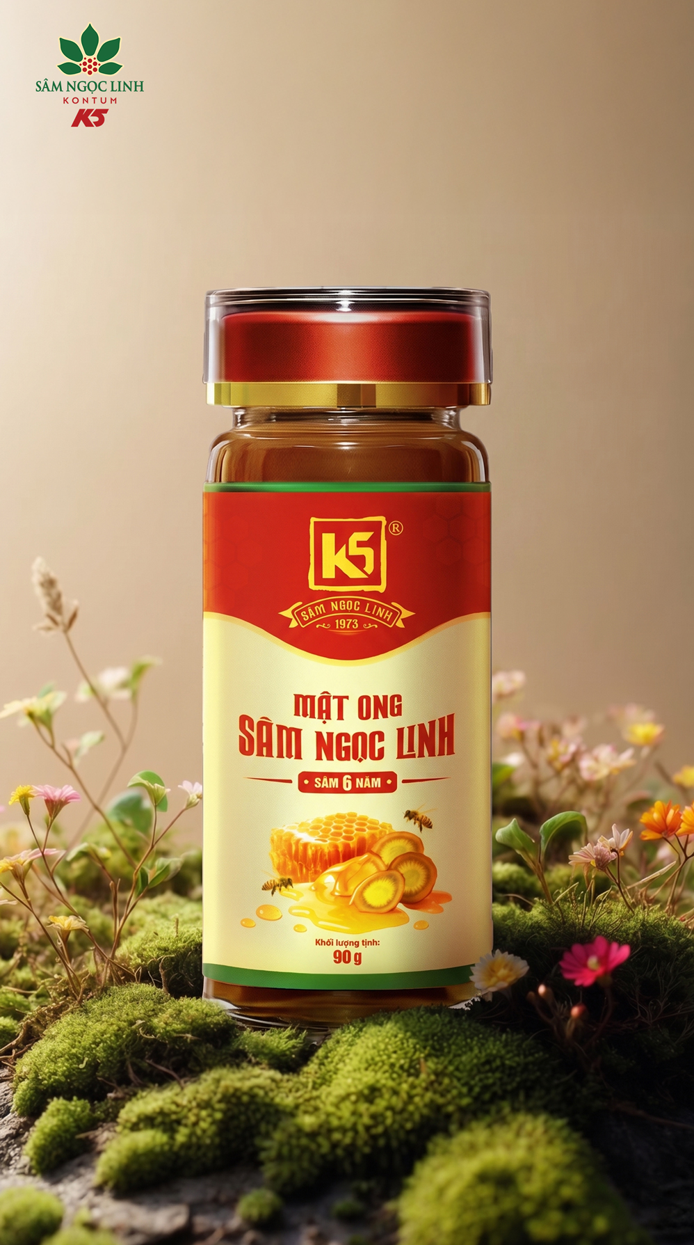 Thành phần K5 Mật Ong Sâm 90g chứa nhiều dưỡng chất có lợi cho sức khỏe.